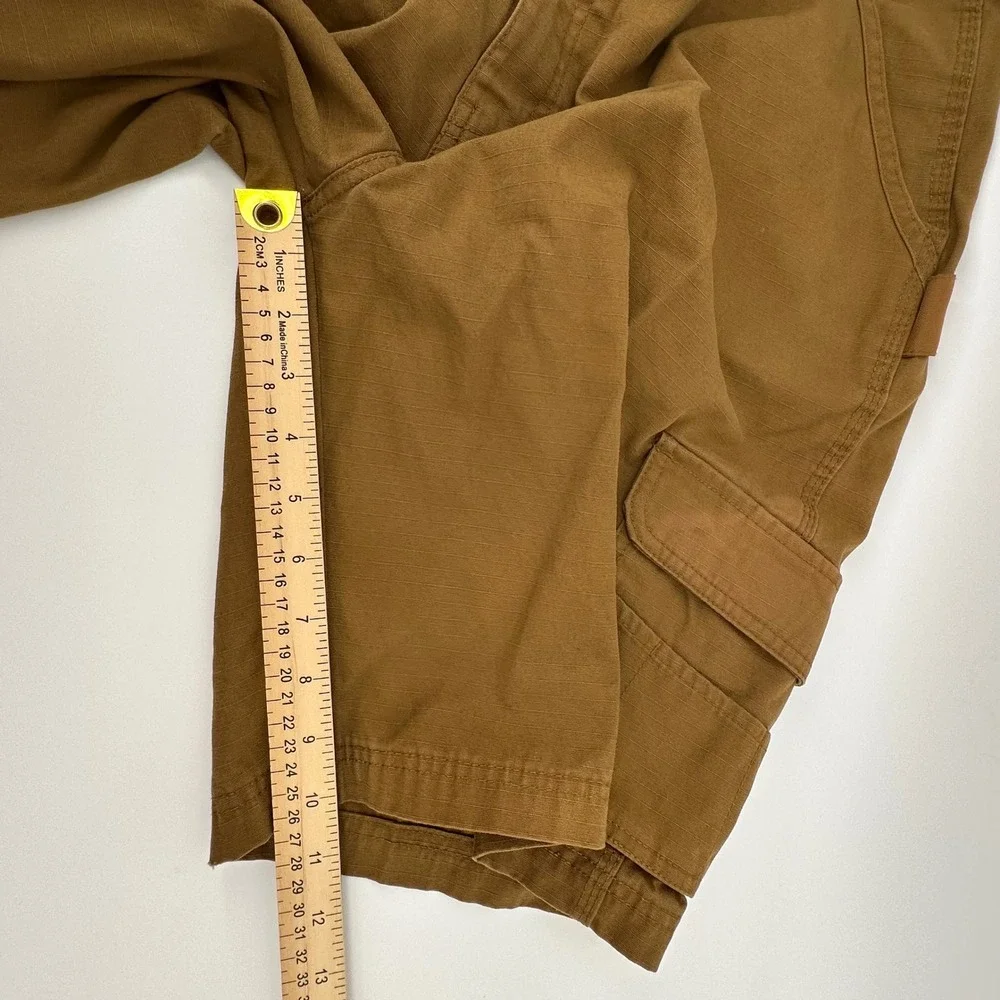 Genuine Dickies Mens Brown Ripstop Cargo Shorts Relaxed Fit Size 40 GR40ABD